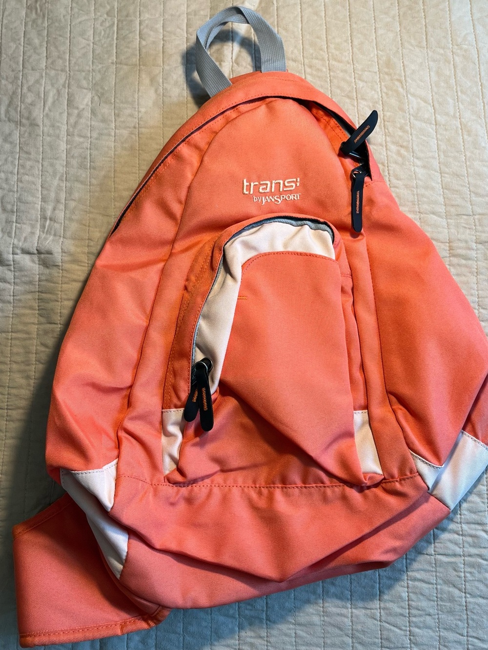 Jansport coral and white Trans by JanSport kids backpack